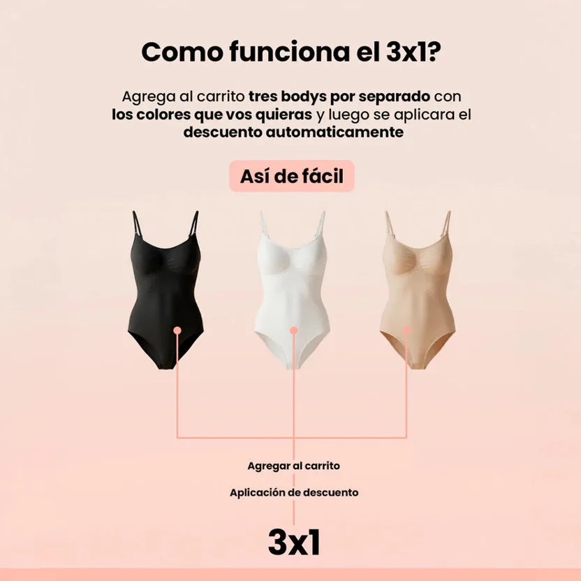 PROMO 3x1 - Body Modelador Segunda Piel