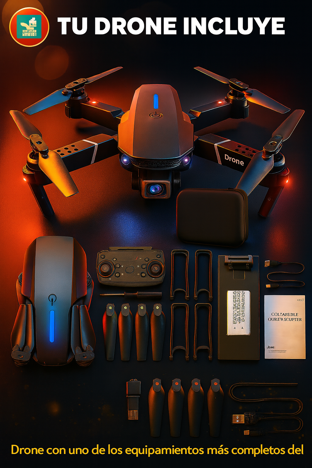 Drone Doble Camara 4k UltraFly PRO + Estuche GRATIS