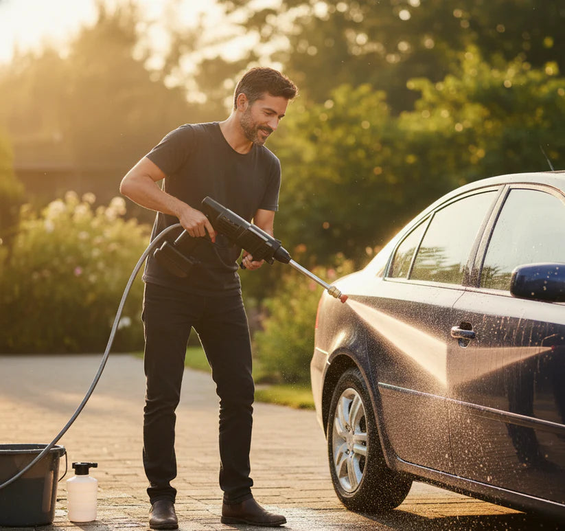 Hidrolavadora Portátil con Dos Baterías